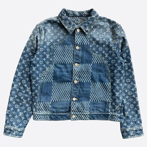 Louis Vuitton Nigo Blue Monogram Denim Jacket - Picture 1 of 6